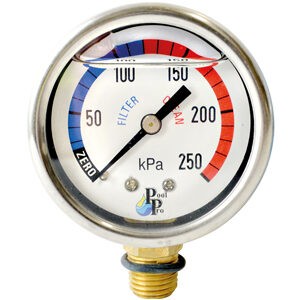 Oil filled stainless steel lower pressure gauge